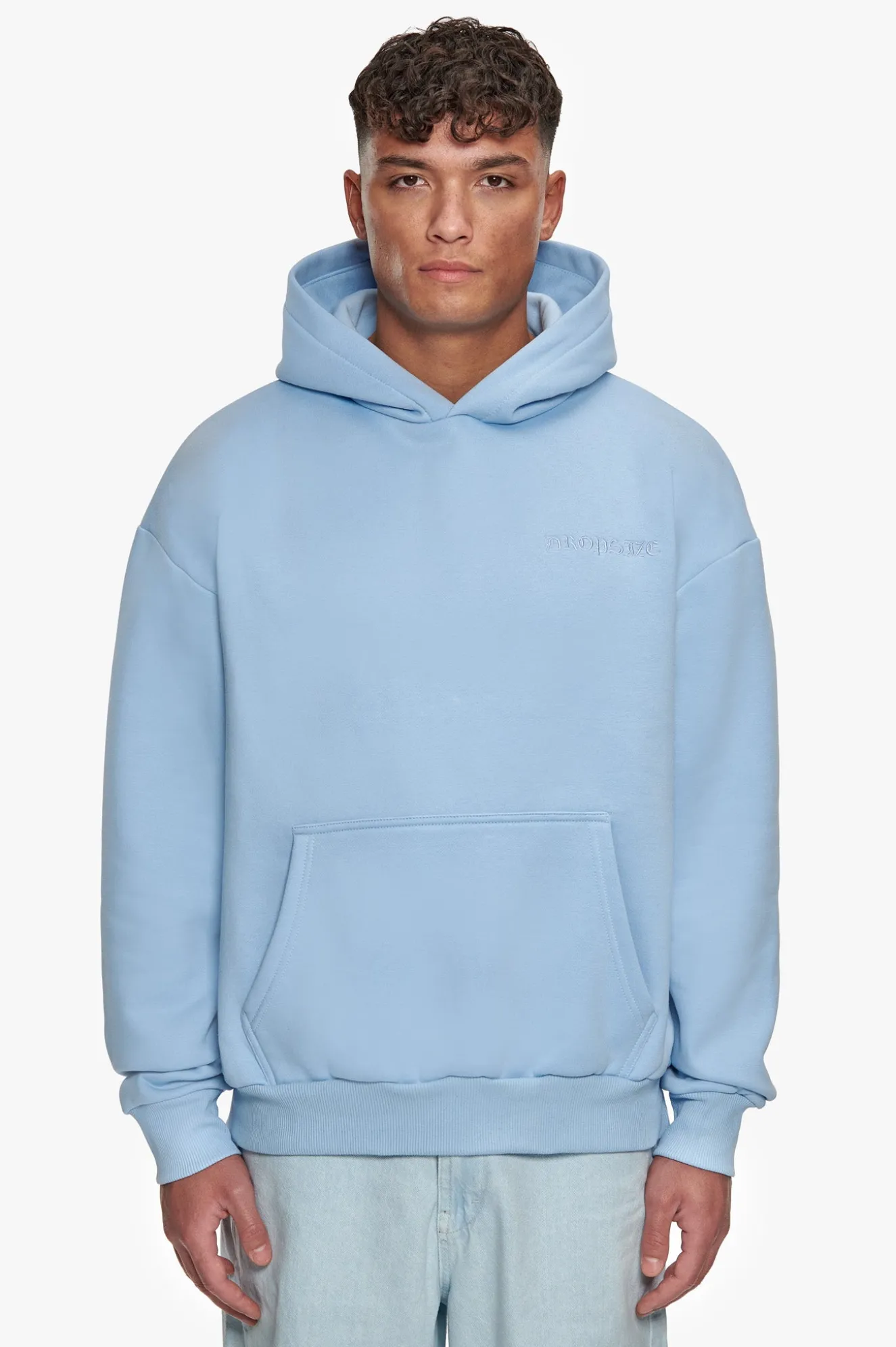 HEAVY OVERSIZED QUADCRIME HOODIE BABY BLUE