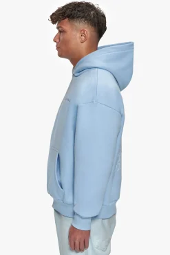 HEAVY OVERSIZED QUADCRIME HOODIE BABY BLUE