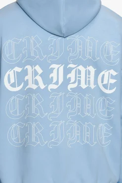 HEAVY OVERSIZED QUADCRIME HOODIE BABY BLUE