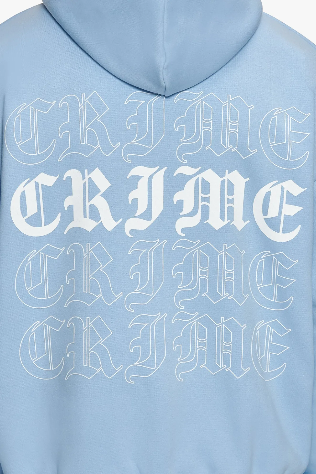 HEAVY OVERSIZED QUADCRIME HOODIE BABY BLUE
