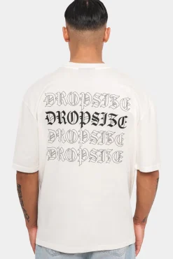 HEAVY OVERSIZED QUATTRO T-SHIRT CREAM WHITE