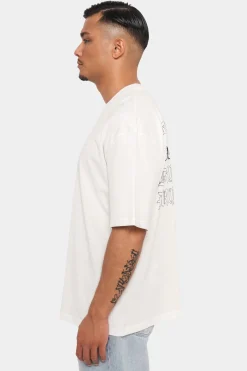 HEAVY OVERSIZED QUATTRO T-SHIRT CREAM WHITE