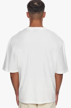 HEAVY OVERSIZED RAINBOW T-SHIRT CREAM WHITE