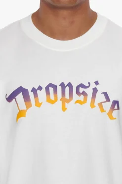 HEAVY OVERSIZED RAINBOW T-SHIRT CREAM WHITE