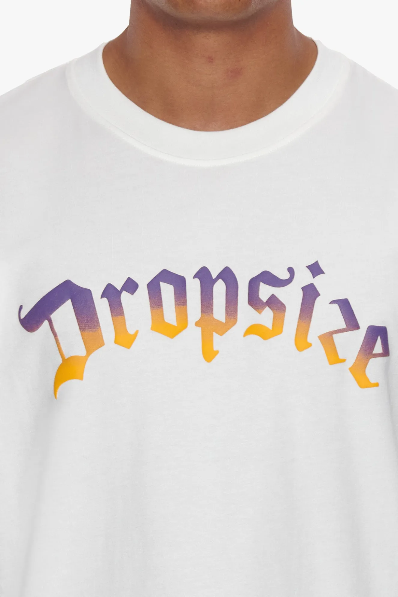 HEAVY OVERSIZED RAINBOW T-SHIRT CREAM WHITE