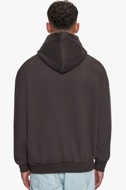 HEAVY OVERSIZED RHINESTONE HOODIE WASHED BLACK