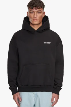 HEAVY OVERSIZED STAY TRUE HOODIE BLACK