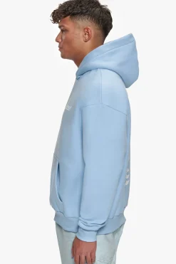 HEAVY OVERSIZED STAY TRUE HOODIE BABY BLUE