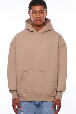 HEAVY OVERSIZED WE WARE THE HUSTLE HOODIE WEATHERED TEAK