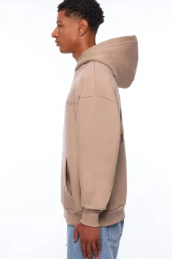 HEAVY OVERSIZED WE WARE THE HUSTLE HOODIE WEATHERED TEAK