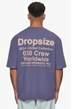 HEAVY OVERSIZED WORLD WIDE T-SHIRT GRANITE