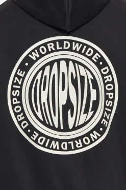HEAVY OVERSIZED WORLDWIDE HOODIE BLACK