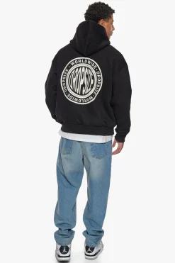 HEAVY OVERSIZED WORLDWIDE HOODIE BLACK