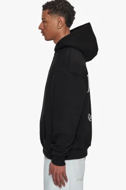 HEAVY OVERZIZE RAISED IN HEAVEN HOODIE BLACK