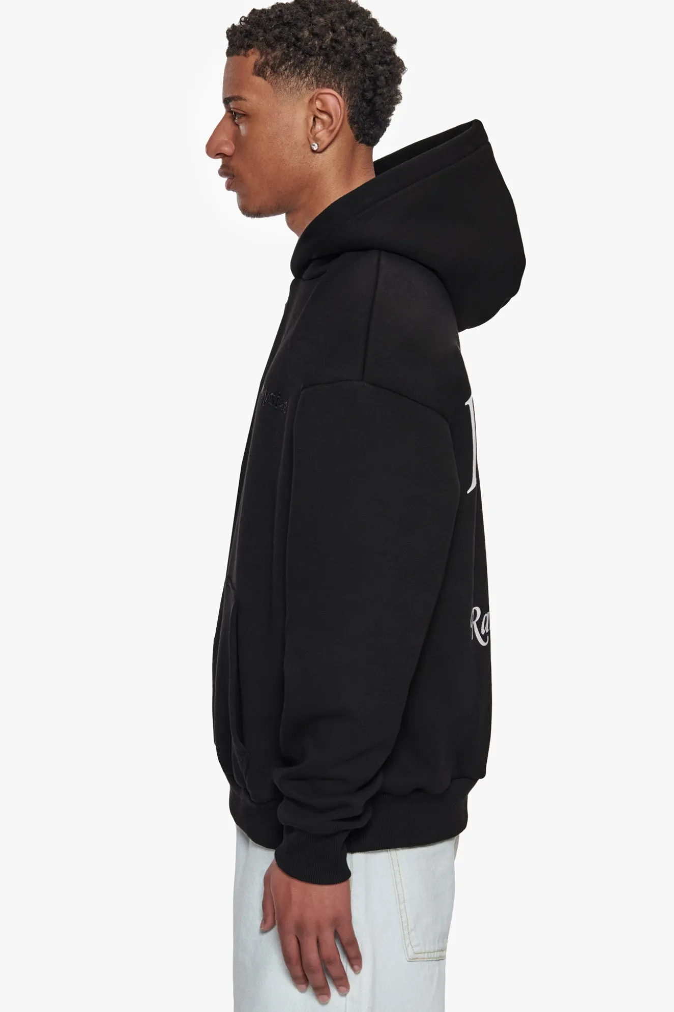 HEAVY OVERZIZE RAISED IN HEAVEN HOODIE BLACK