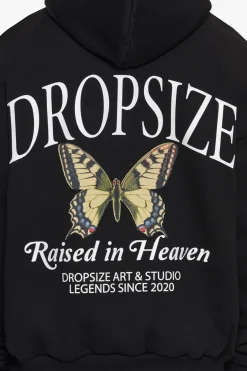 HEAVY OVERZIZE RAISED IN HEAVEN HOODIE BLACK