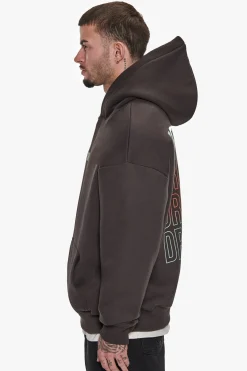 HEAVY OVERZIZE V2 QUATRO HOODIE WASHED BLACK