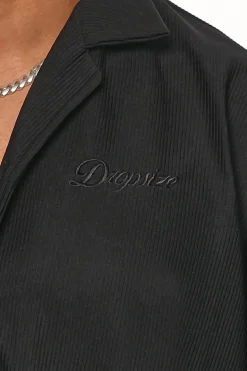 HEAVY PLISSEE SUMMER SHIRT BLACK