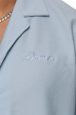 HEAVY PLISSEE SUMMER SHIRT BABY BLUE