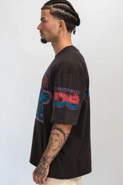 HEAVY RACING T-SHIRT WASHED BLACK