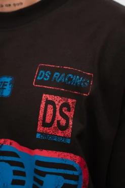 HEAVY RACING T-SHIRT WASHED BLACK