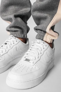 HEAVY SIDE STRIPE JOGGER HEATHER GREY