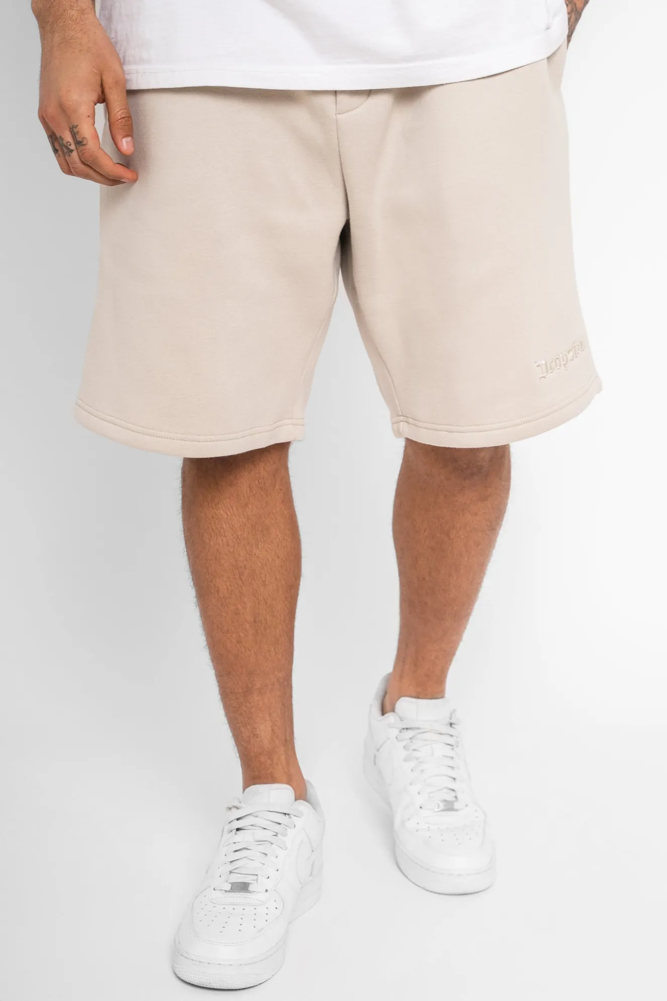 HEAVY SWEAT EMBO SHORT MOON BEAM