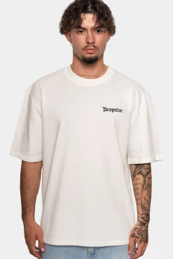 HEAVY V2 EMBO T-SHIRT CREAM WHITE