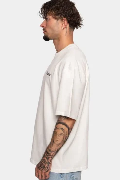 HEAVY V2 EMBO T-SHIRT CREAM WHITE