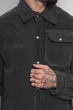 HEAVY V2 FLEECE JACKET WASHED GRAY