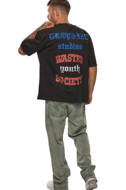 HEAVY WASTED SOCIETY T-SHIRT BLACK