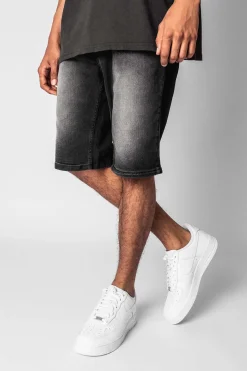 JEANS SHORT WASHED BLACK