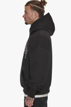 LACQUER PRINT LOGO HOODIE BLACK