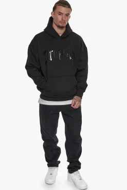 LACQUER PRINT LOGO HOODIE BLACK