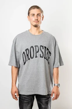 Logo Design Heavy T-Shirt Heather Grey