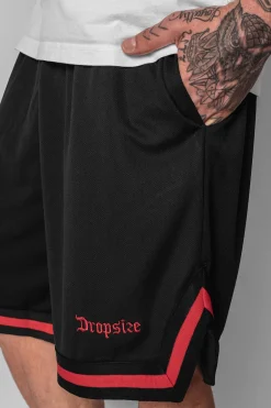 LOGO MESH SHORT BLACK/RED