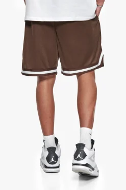 LOGO MESH SHORT CHOCOLATE BROWN