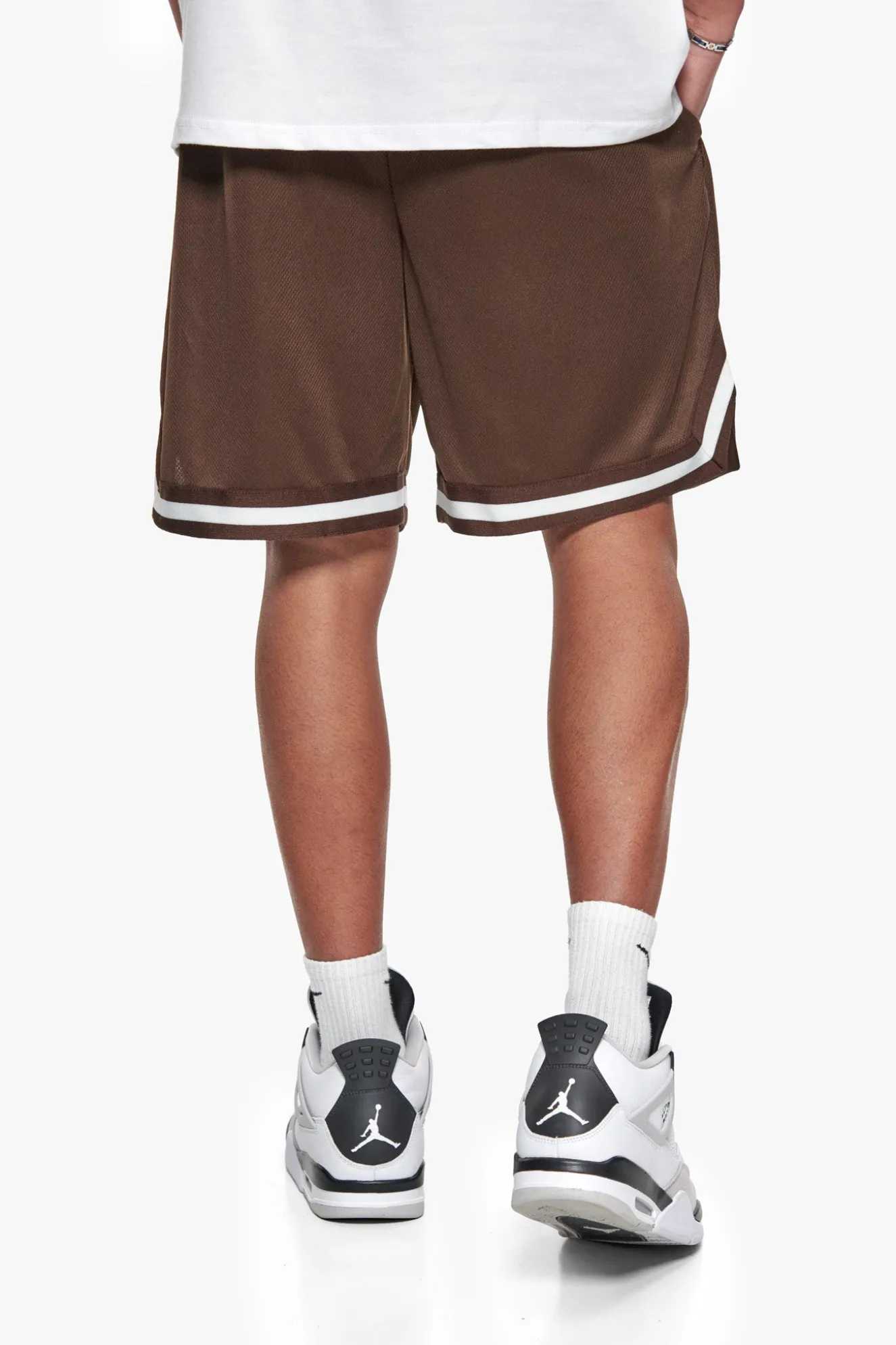 LOGO MESH SHORT CHOCOLATE BROWN