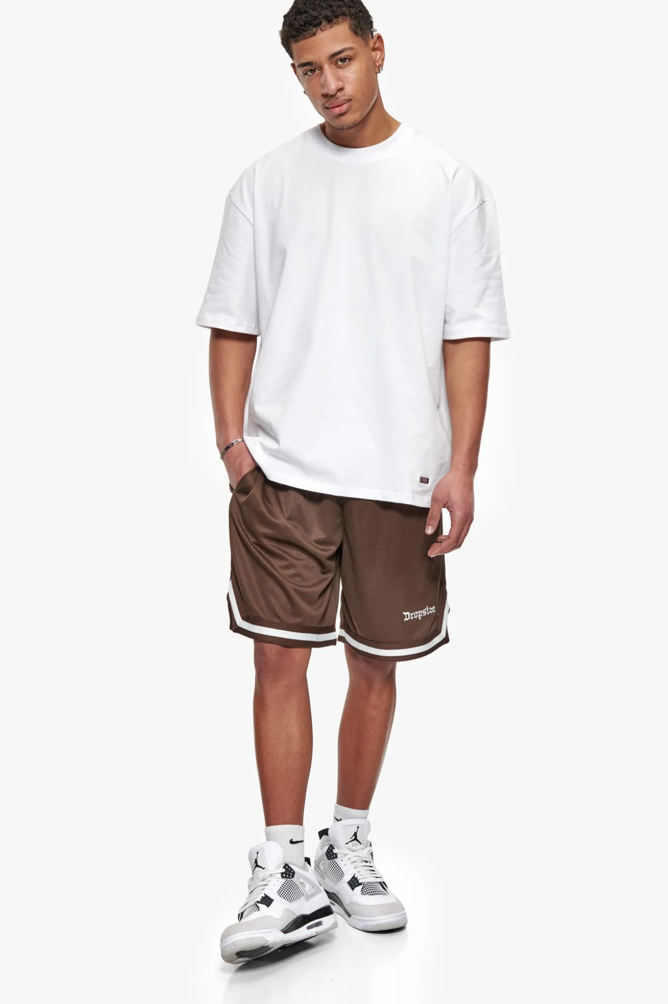 LOGO MESH SHORT CHOCOLATE BROWN