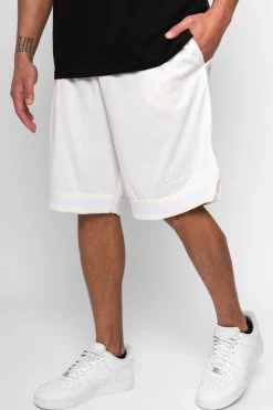 LOGO MESH SHORT CREAM
