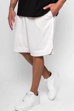 LOGO MESH SHORT CREAM
