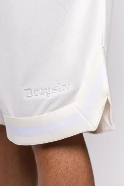 LOGO MESH SHORT CREAM