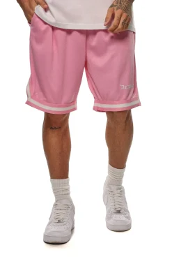 LOGO MESH SHORT ROSA