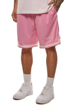 LOGO MESH SHORT ROSA