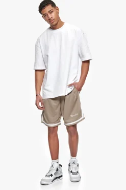 LOGO MESH SHORT SIMPLY TAUPE