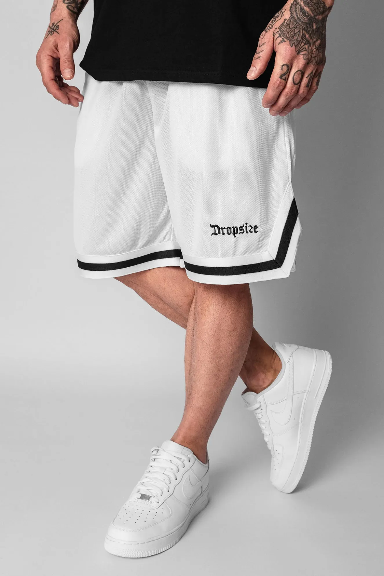 LOGO MESH SHORT WHITE/BLACK