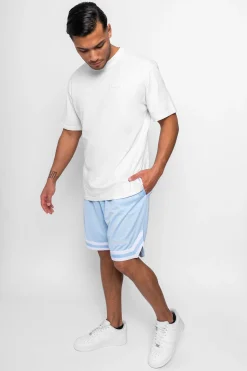 LOGO MESH SHORTS BABY BLUE
