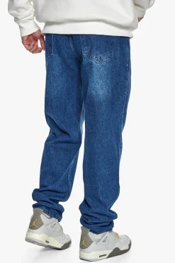 LOOSE FIT MONOGRAM JEANS DARK BLUE