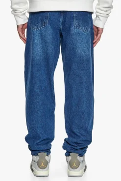 LOOSE FIT MONOGRAM JEANS DARK BLUE