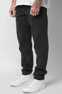 LOOSE FIT WASHED GRAY JEANS